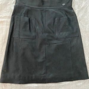 CHANEL leather skirt